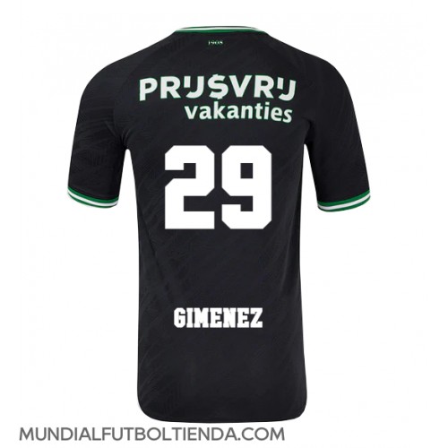 Camiseta Feyenoord Santiago Gimenez #29 Segunda Equipación Replica 2024-25 mangas cortas